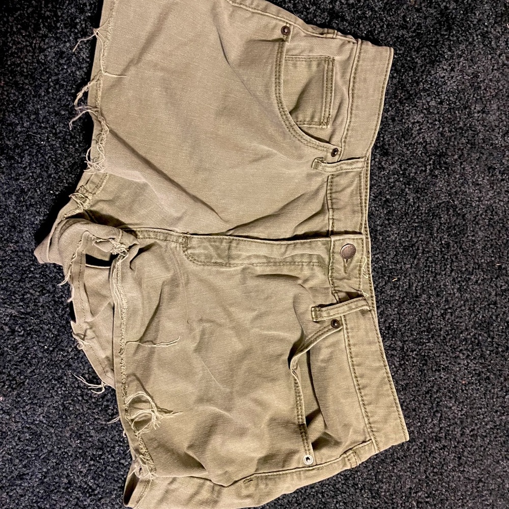 Light green jean shorts